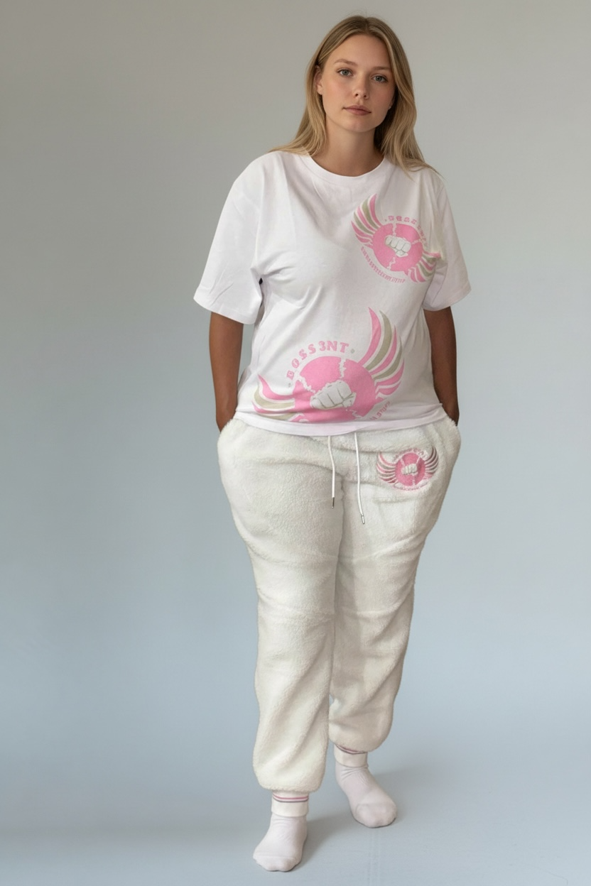 GOAT Belly 4-Piece Sweatsuit — Ice White