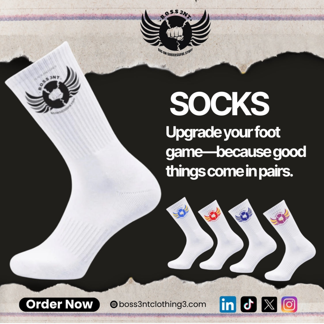 B.O.S.S. 3NT embroidered socks photo 7