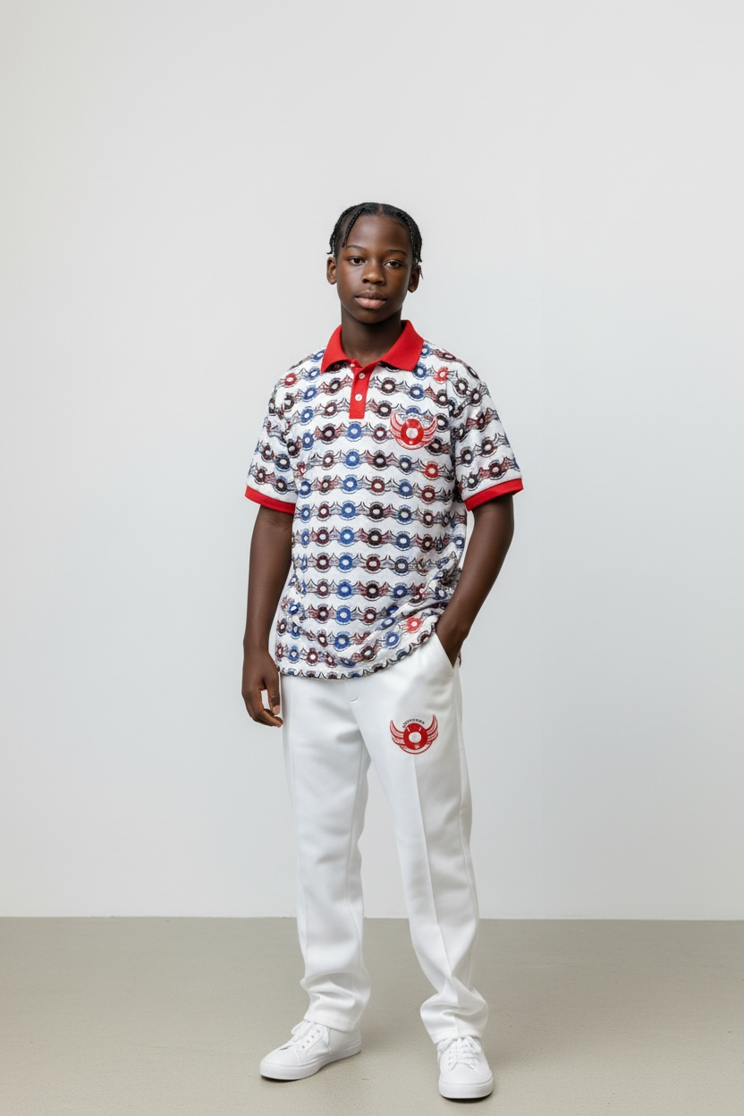 Logo All Over Polo — Red collar studio